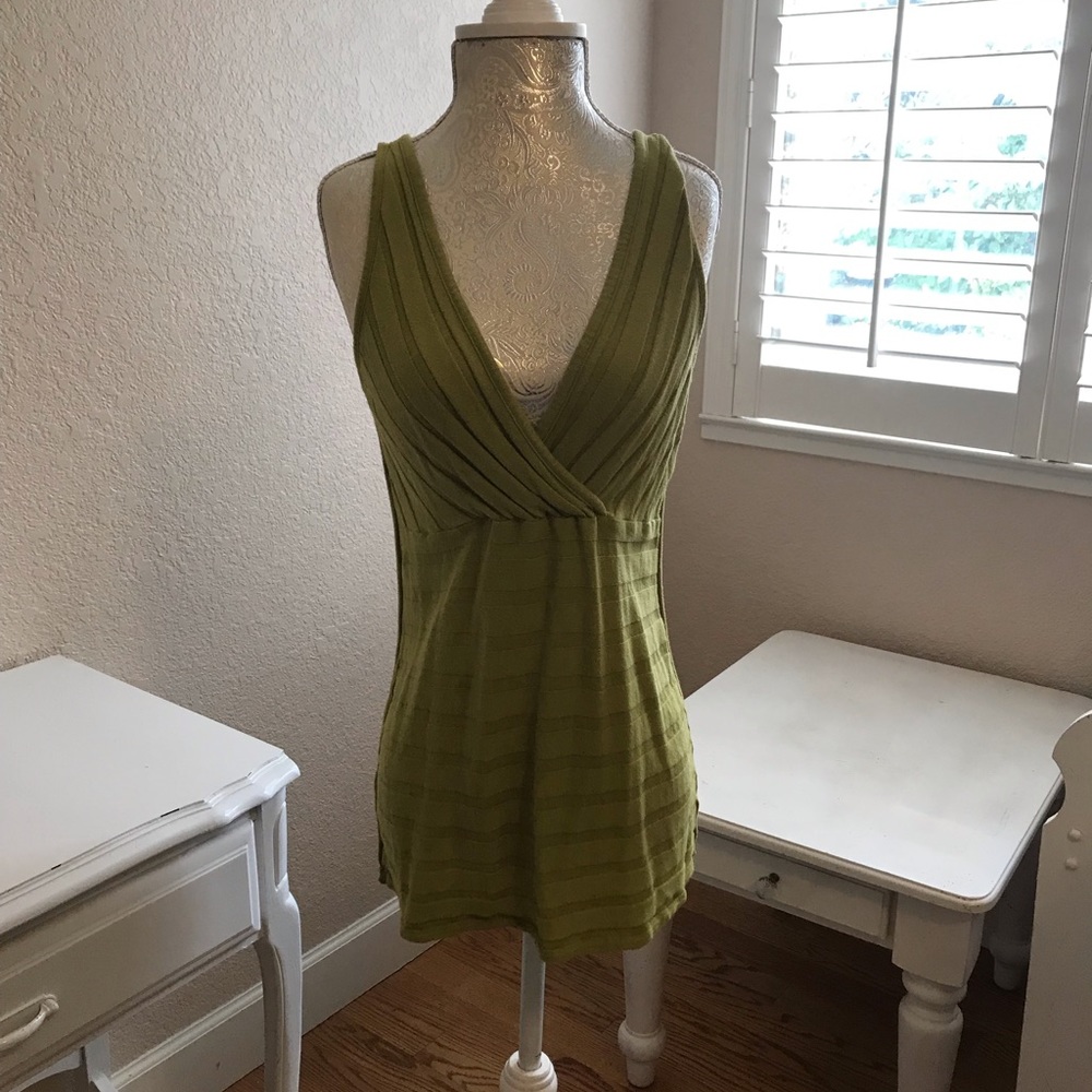 Axcess olive green ribbed tank.